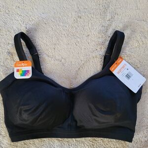 Warner's Women's Black Easy Bra - Large